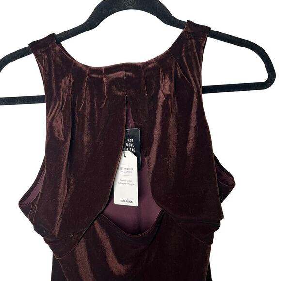 Express NWT Body Contour Plum  Bodysuit Size Large - Picture 5 of 9